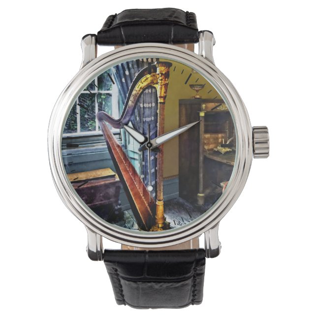 Elegante Harp Horloge (Voorkant)