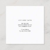 elegante harskunst vierkante visitekaartje (Achterkant)