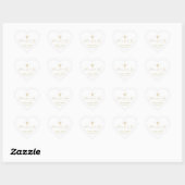 Elegante Hart Bedoeld om Bijenhoning Bruiloftsgesc Sticker (Vel)