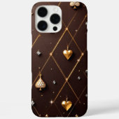 Elegante hart- en diamantbeschermer Case-Mate iPhone case (Achterkant)