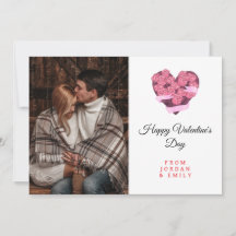 Elegante Hart Gelukkige Valentijnsdag Foto