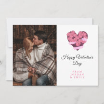 Elegante Hart Gelukkige Valentijnsdag Foto