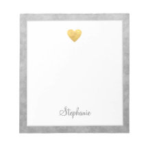 Elegante Hart Goud Folie Moderne Script Persoonlij