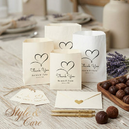 Elegante Hart Mark Witte Trouwfeest Favor Bag Bedankzakje