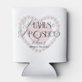 Elegante Hart Parels Prosecco Bruisende Bruidsborr Blikjeskoeler (Achterkant)