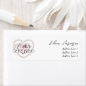 Elegante Hart Parels Prosecco Bruisende Bruidsfees Etiket (Insitu)