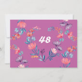 Elegante hart waterverf bloemenverjaardag bedankt kaart (Achterkant)