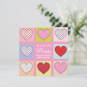 Elegante Hartelijke Moederdag Ontwerp Feestdagenkaart (Staand voorkant)