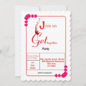 Elegante Hartframe Valentijnsfeest  Kaart (Voorkant)
