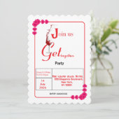 Elegante Hartframe Valentijnsfeest  Kaart (Staand voorkant)