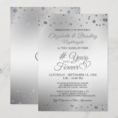 Elegante Hartjes Jubileum JAAR IN DE EEUWIGHEID Kaart (Voorkant / Achterkant)