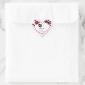 Elegante Hartkaart Met Rode Rozen Hart Sticker (Tas)