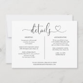 Elegante hartscript details informatiemap kaart (Voorkant)