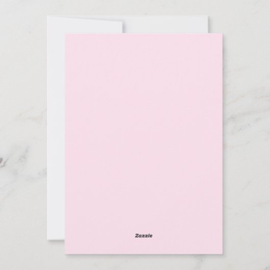 Elegante Harttypografie Zacht Roze Valentijnsdag Feestdagenkaart (Achterkant)