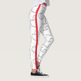 Elegante Hartvorm Design Leggings