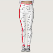 Elegante Hartvorm Design Leggings (Voorkant)
