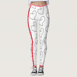 Elegante Hartvorm Design Leggings