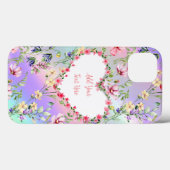 Elegante Hartvormige Bloemlijst Frame: voor Iedere Case-Mate iPhone Case (Achterkant (horizontaal))