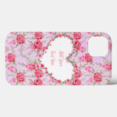 Elegante Hartvormige Bloemlijst Frame: voor Iedere Case-Mate iPhone Case (Achterkant (horizontaal))