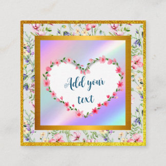 Elegante Hartvormige Bloemlijst Frame: voor Iedere Informatiekaartje