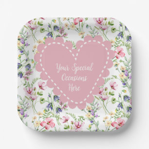 Elegante Hartvormige Bloemlijst Frame: voor Iedere Papieren Bordje