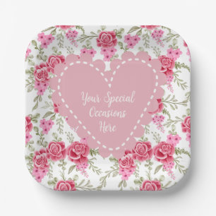 Elegante Hartvormige Bloemlijst Frame: voor Iedere Papieren Bordje