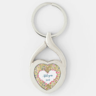Elegante Hartvormige Bloemlijst Frame: voor Iedere Sleutelhanger