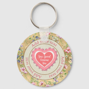 Elegante Hartvormige Bloemlijst Frame: voor Iedere Sleutelhanger