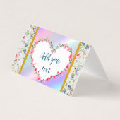 Elegante Hartvormige Bloemlijst: voor Iedere Geleg Kaart (Voorkant)