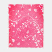 Elegante hartwijnstokken: romantisch bloemontwerp fleece deken (Voorkant)