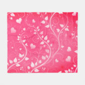 Elegante hartwijnstokken: romantisch bloemontwerp fleece deken (Voorkant (Horizontaal))