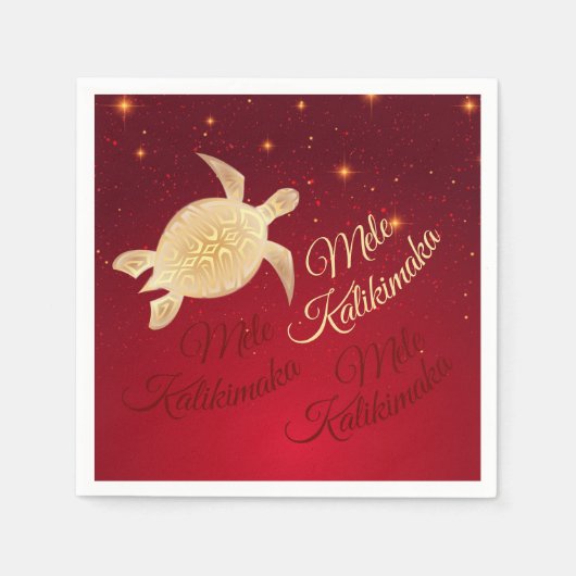 Elegante Hawaïaanse Kerstmis Servet (Voorkant)