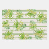 Elegante Hawaïaanse tropische Waterverf bloemig Inpakpapier Vel (Voorkant 3)