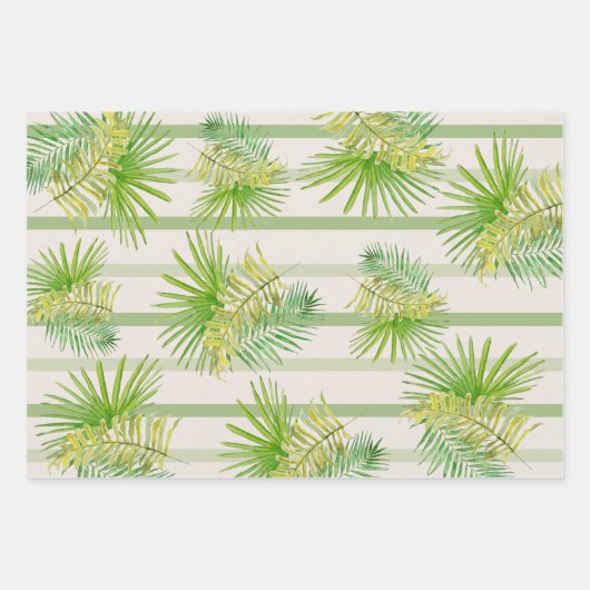 Elegante Hawaïaanse tropische Waterverf bloemig Inpakpapier Vel (Voorkant 3)