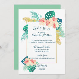 Elegante Hawaiiaanse Hibiscus Bridal Shower Uitnod Kaart