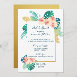 Elegante Hawaiiaanse Hibiscus Bridal Shower Uitnod Kaart