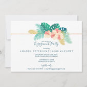 Elegante Hawaiian Hibiscus Wedding Engagement Part Kaart (Voorkant)