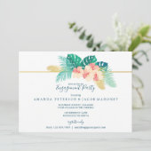Elegante Hawaiian Hibiscus Wedding Engagement Part Kaart (Staand voorkant)