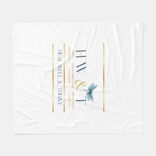 Elegante HealWell & Thrive Fleece Deken (Voorkant (Horizontaal))