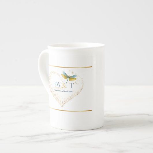 Elegante HealWell & Thrive Porselein Kop (Links)