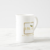 Elegante HealWell & Thrive Porselein Kop (Voorkant rechts)