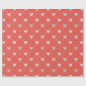 Elegante Heart Lattice Gift Wrap Cadeaupapier (Vlak)