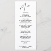 Elegante hedendaagse typografie Eenvoudig wit Menu (Voorkant)