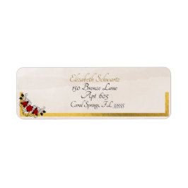 Elegante Hedendaagse Zand Goud Zwarte Calligrafie Etiket