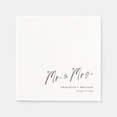 Elegante heer en mevrouw Custom bruiloft servetten (Voorkant)