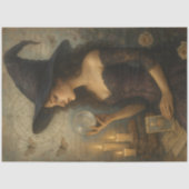 Elegante heks met kristallen bal en tarot - Gothic Tissuepapier (Voorkant)