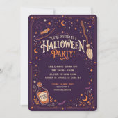 Elegante Heksen Halloween Feest Uitnodiging (Voorkant)