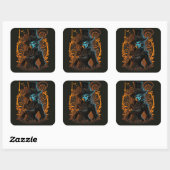 Elegante Heksenportret Sticker | Gotische Hallowee (Vel)