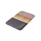 elegante helder nam gouden roze grijs kleurenblok badmat (Gekanteld)