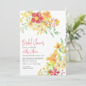 Elegante heldere bloem | chique Vrijgezellenfeest Kaart (Staand voorkant)